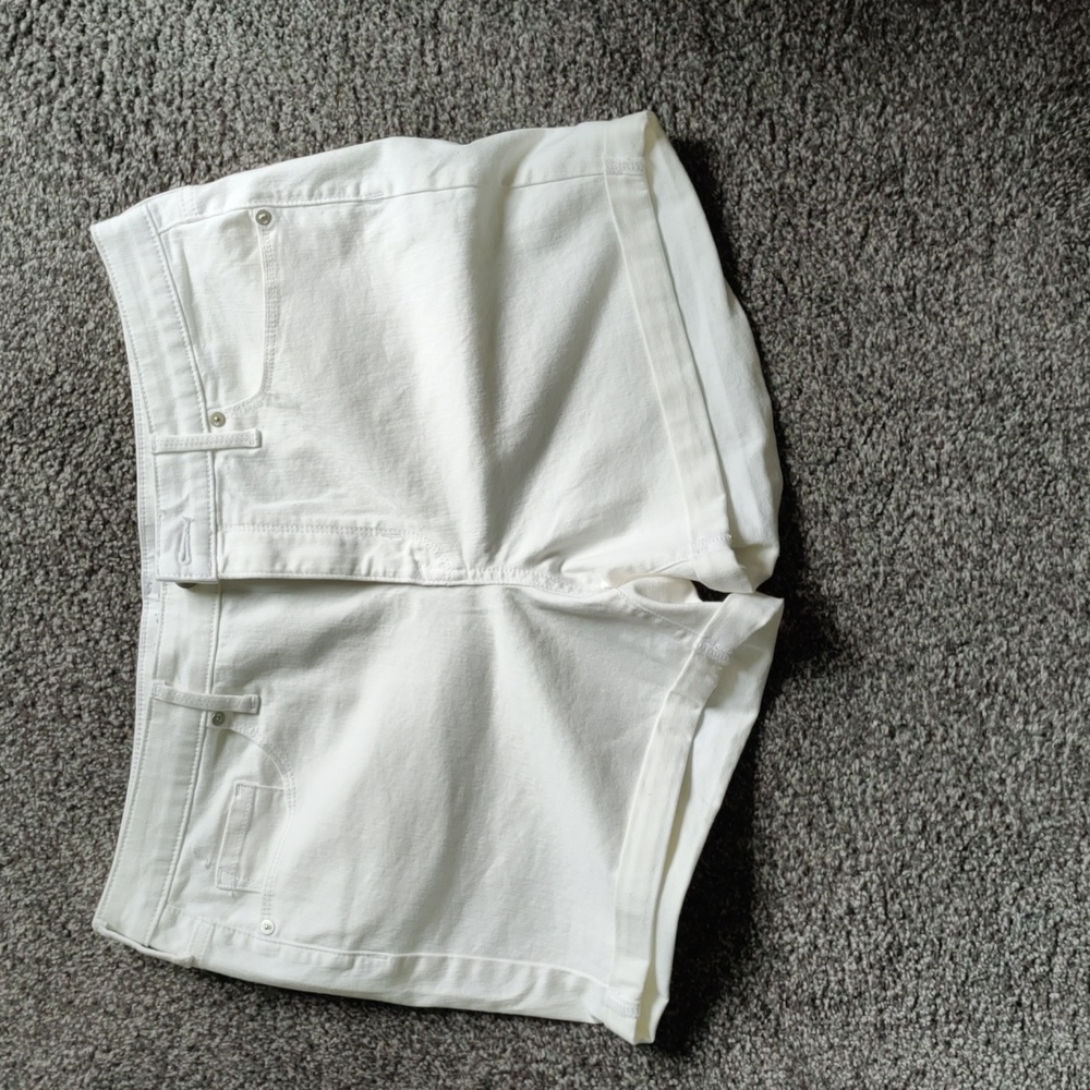 White Jean Shorts